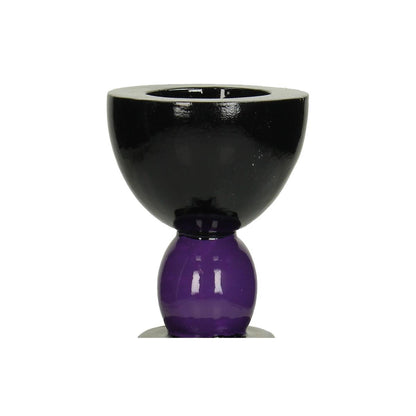 Κηροπήγιο ArteLibre Μοβ Polyresin 8.2x8.2x24cm - Hippiehome.gr