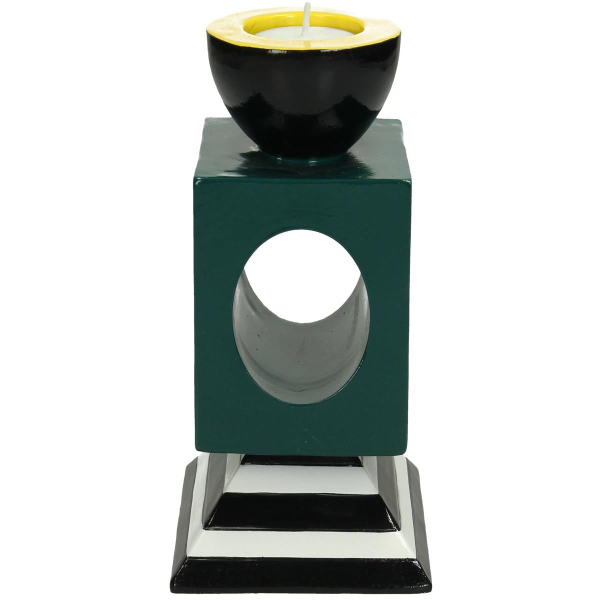 Κηροπήγιο ArteLibre Πετρόλ Polyresin 9.2x9.2x14.5cm - Hippiehome.gr