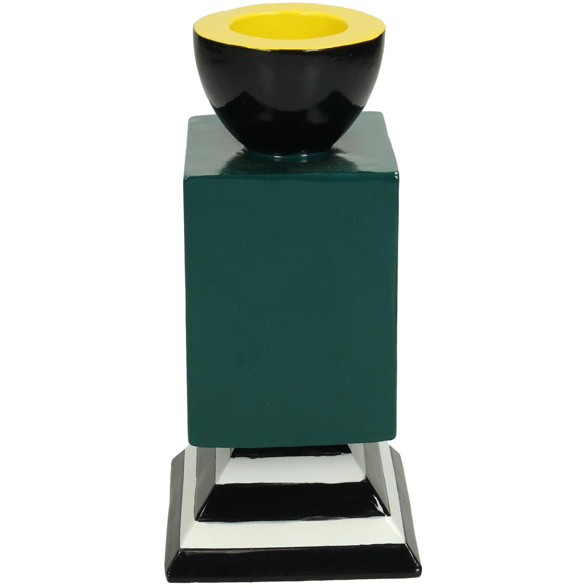 Κηροπήγιο ArteLibre Πετρόλ Polyresin 9.2x9.2x14.5cm - Hippiehome.gr