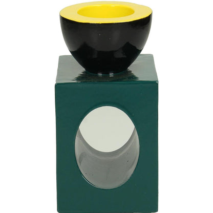 Κηροπήγιο ArteLibre Πετρόλ Polyresin 9.2x9.2x14.5cm - Hippiehome.gr