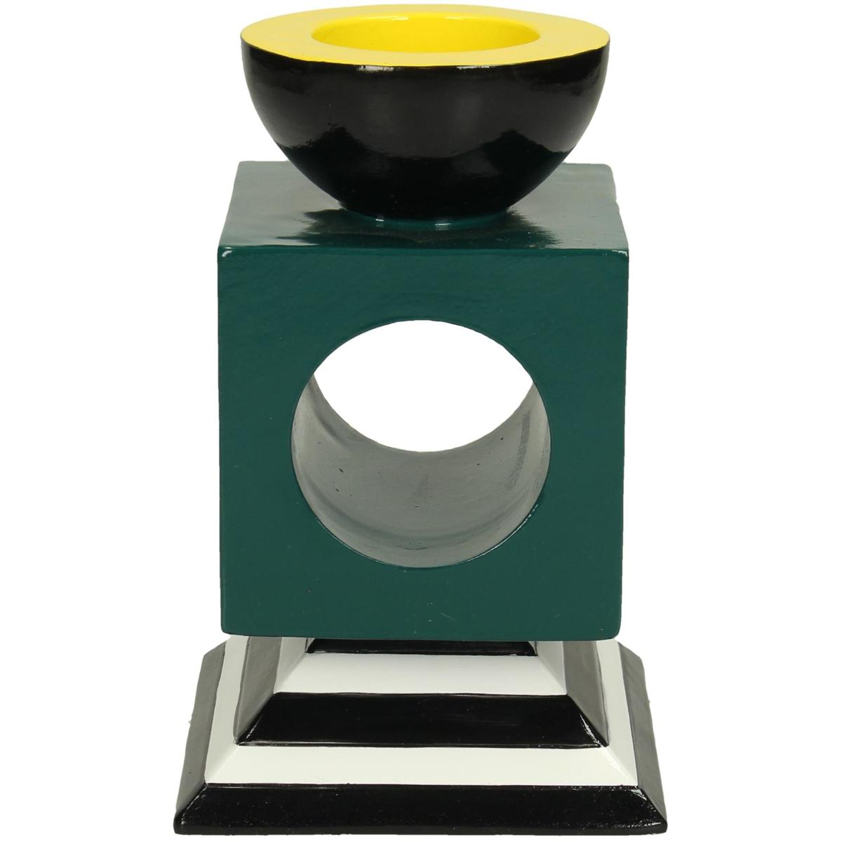 Κηροπήγιο ArteLibre Πετρόλ Polyresin 9.2x9.2x14.5cm - Hippiehome.gr