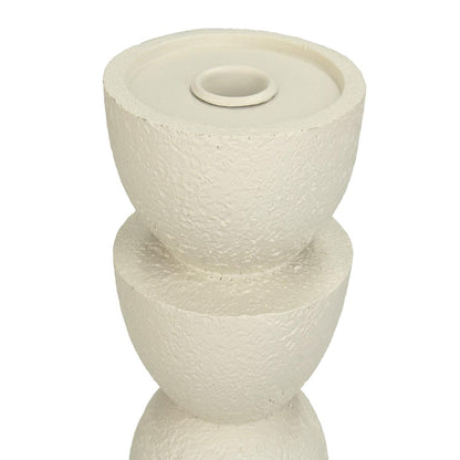 Κηροπήγιο ArteLibre Στολίδι Ιβουάρ Polyresin 11x11x23cm - Hippiehome.gr