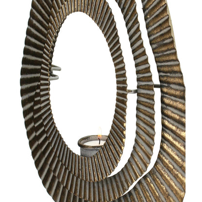 Κηροπήγιο ArteLibre Καφέ Μέταλλο 30x15x52cm - Hippiehome.gr