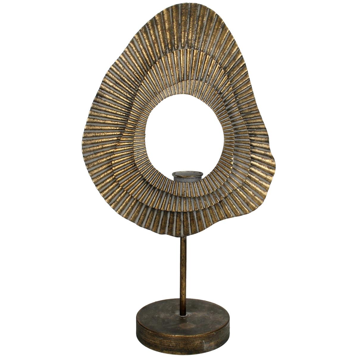 Κηροπήγιο ArteLibre Καφέ Μέταλλο 30x15x52cm - Hippiehome.gr