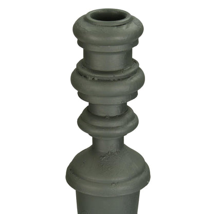 Κηροπήγιο ArteLibre Γκρι Polyresin 13.5x13.5x41cm - Hippiehome.gr