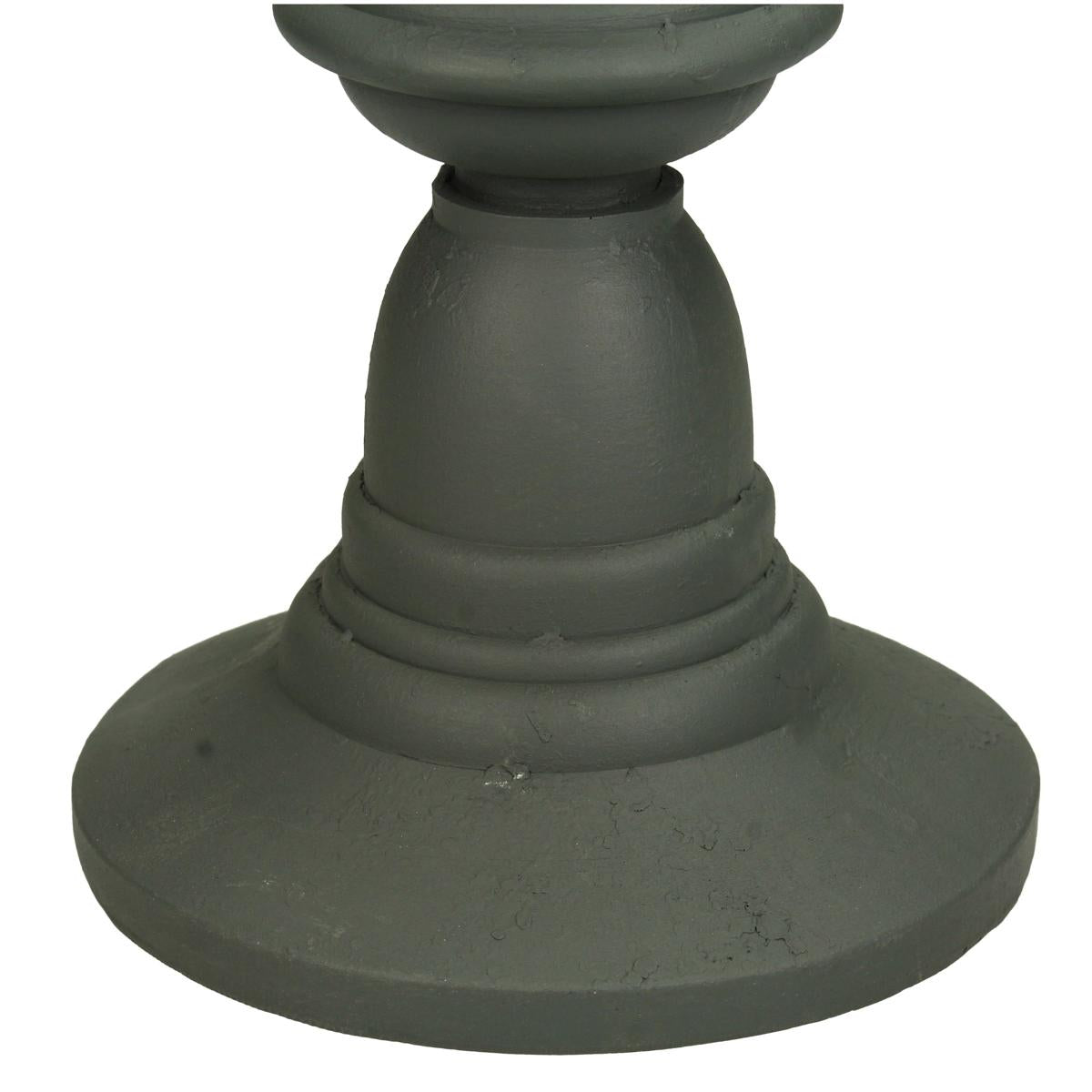 Κηροπήγιο ArteLibre Γκρι Polyresin 13.5x13.5x41cm - Hippiehome.gr