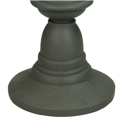 Κηροπήγιο ArteLibre Γκρι Polyresin 13.5x13.5x41cm - Hippiehome.gr