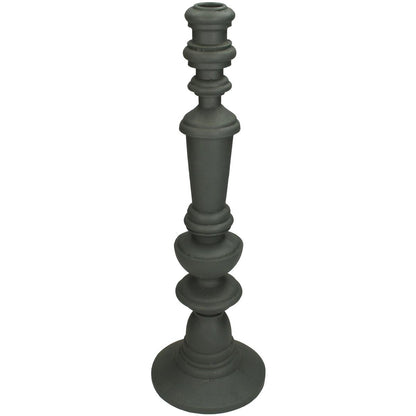 Κηροπήγιο ArteLibre Γκρι Polyresin 13.5x13.5x41cm - Hippiehome.gr