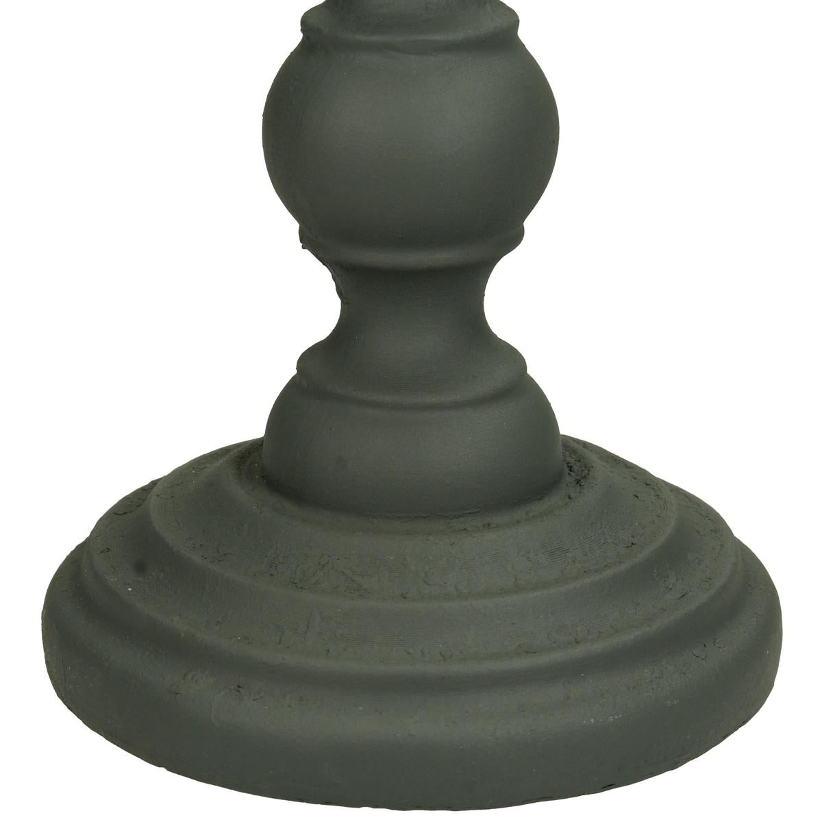 Κηροπήγιο ArteLibre Γκρι Polyresin 12.5x12.5x48cm - Hippiehome.gr