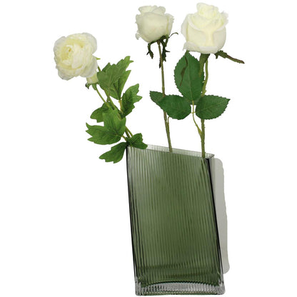 Βάζο ArteLibre Πράσινο Γυαλί 14x9x25cm - Hippiehome.gr