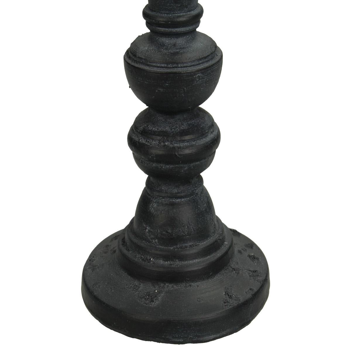 Κηροπήγιο ArteLibre Μαύρο Polyresin 8.5x8.5x20cm - Hippiehome.gr