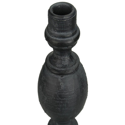 Κηροπήγιο ArteLibre Μαύρο Polyresin 8.5x8.5x22cm - Hippiehome.gr