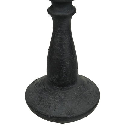 Κηροπήγιο ArteLibre Μαύρο Polyresin 8.5x8.5x22cm - Hippiehome.gr