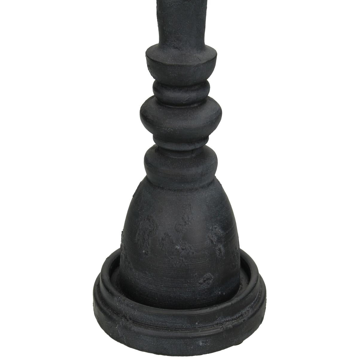 Κηροπήγιο ArteLibre Μαύρο Polyresin 8.5x8.5x25cm - Hippiehome.gr