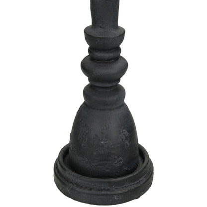 Κηροπήγιο ArteLibre Μαύρο Polyresin 8.5x8.5x25cm - Hippiehome.gr