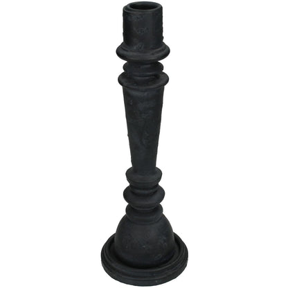Κηροπήγιο ArteLibre Μαύρο Polyresin 8.5x8.5x25cm - Hippiehome.gr