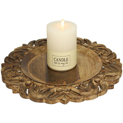 Δίσκος ArteLibre Ξύλο Καφέ 40x40x2.5cm - Hippiehome.gr