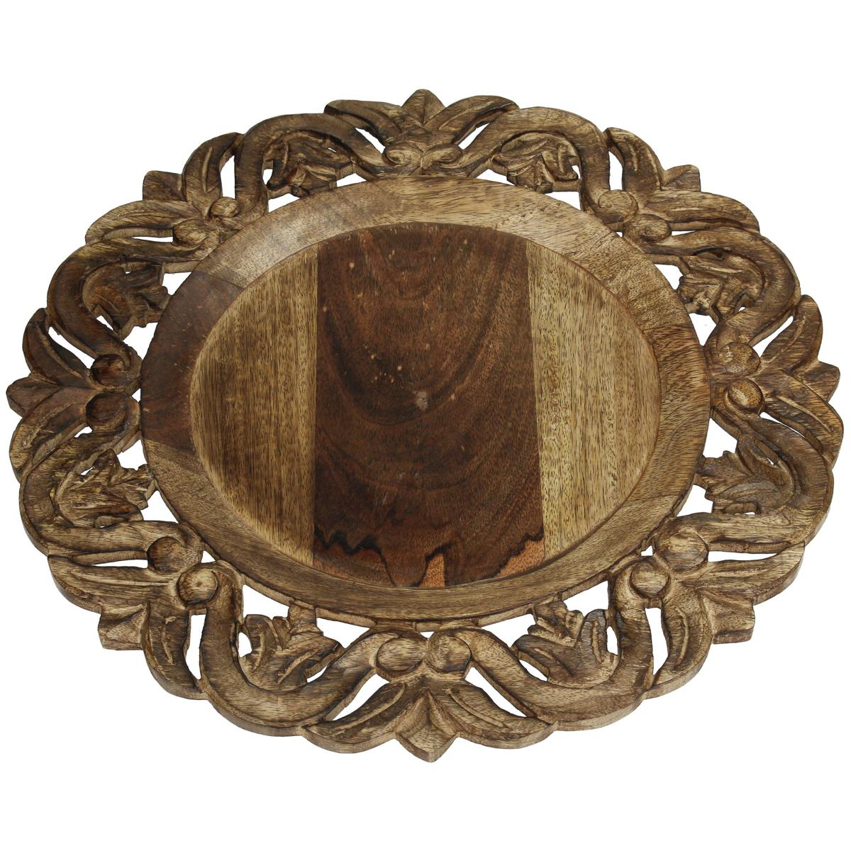 Δίσκος ArteLibre Ξύλο Καφέ 40x40x2.5cm - Hippiehome.gr