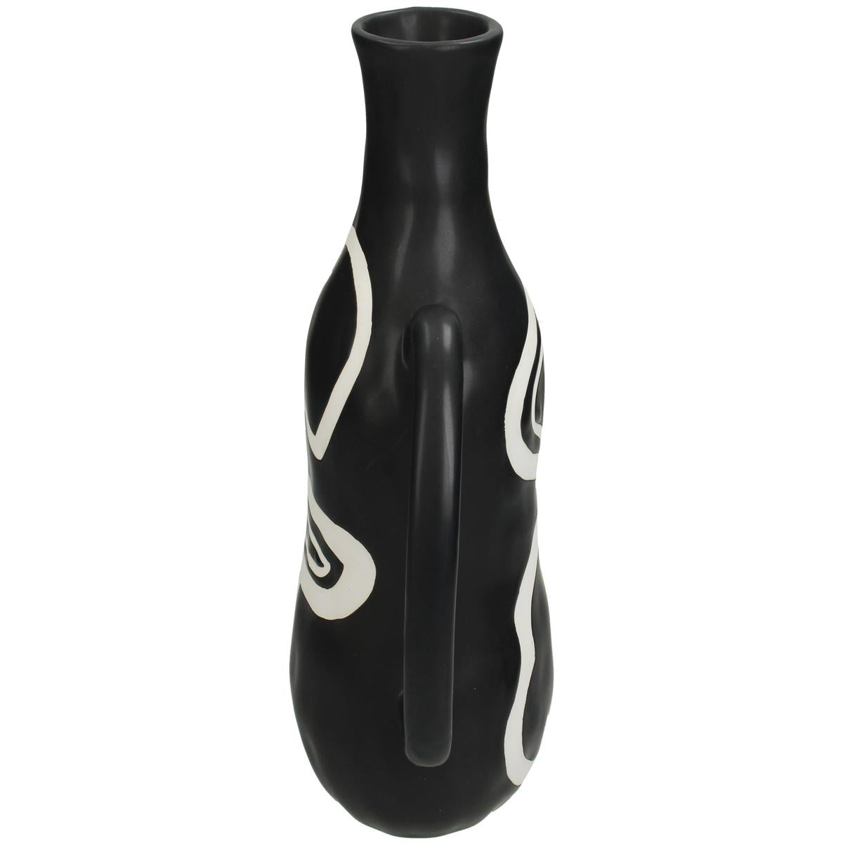 Βάζο ArteLibre Μαύρο Δολομίτης 17.8x12.8x28cm - Hippiehome.gr