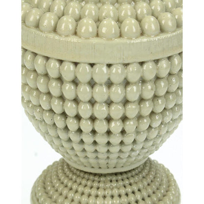 Κηροπήγιο ArteLibre Χάντρες Μπεζ Polyresin 10.8x10.8x19.3cm - Hippiehome.gr