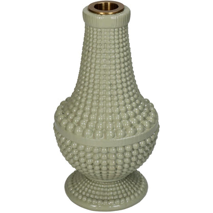 Κηροπήγιο ArteLibre Χάντρες Μπεζ Polyresin 10.8x10.8x19.3cm - Hippiehome.gr