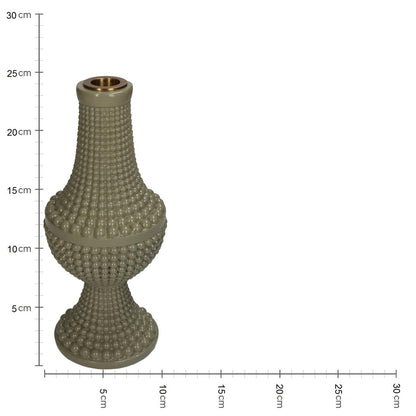 Κηροπήγιο ArteLibre Χάντρες Πράσινο Polyresin 10x10x23.3cm - Hippiehome.gr