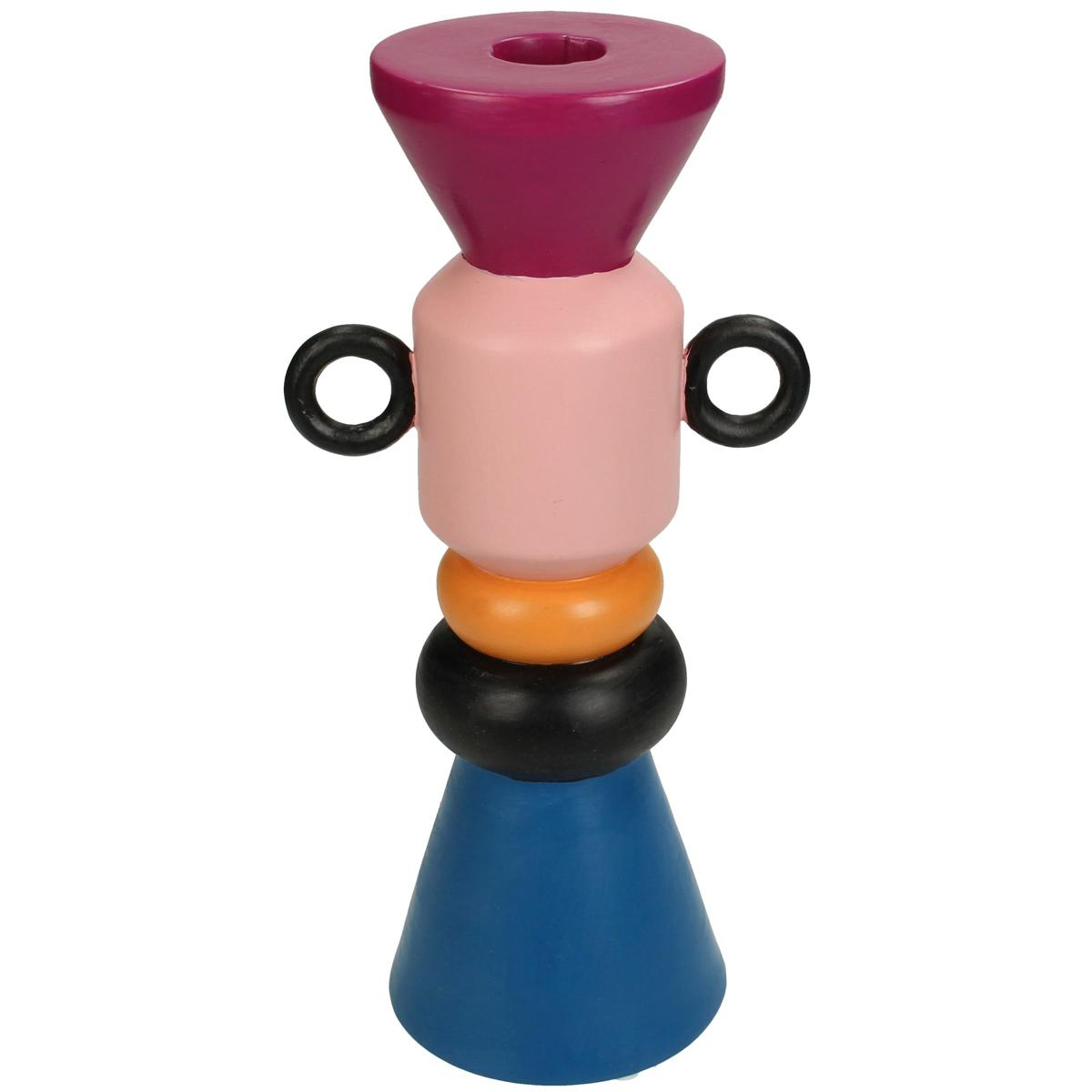 Κηροπήγιο ArteLibre Πολύχρωμο Πορσελάνη 12x8.8x24.3cm - Hippiehome.gr