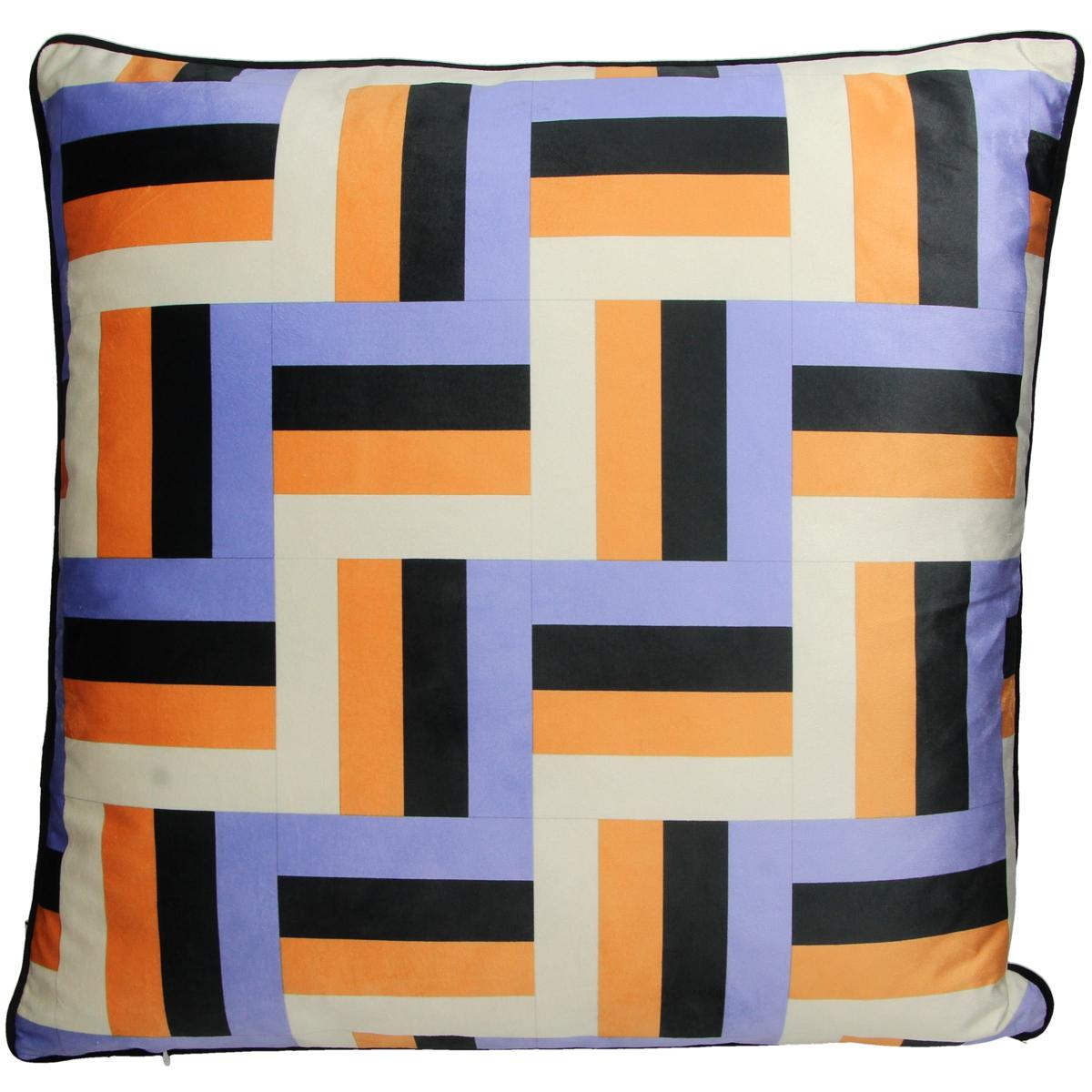 Μαξιλάρι ArteLibre Γεωμετρικά Σχήματα Πολύχρωμο Βελούδο 60x60cm - Hippiehome.gr