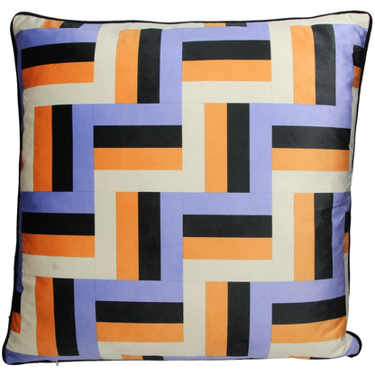Μαξιλάρι ArteLibre Γεωμετρικά Σχήματα Πολύχρωμο Βελούδο 60x60cm - Hippiehome.gr