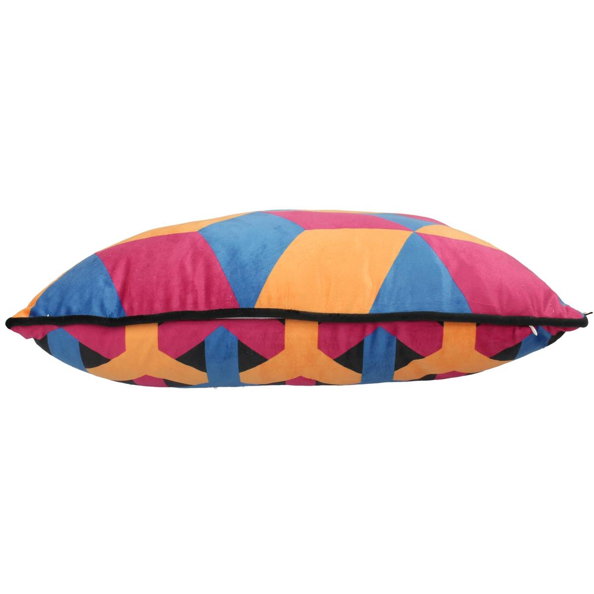 Μαξιλάρι ArteLibre Γεωμετρικά Σχήματα Πολύχρωμο Βελούδο 60x60cm - Hippiehome.gr