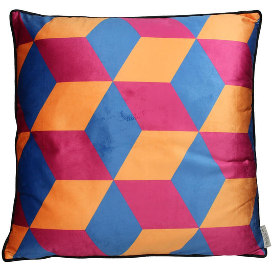 Μαξιλάρι ArteLibre Γεωμετρικά Σχήματα Πολύχρωμο Βελούδο 60x60cm - Hippiehome.gr