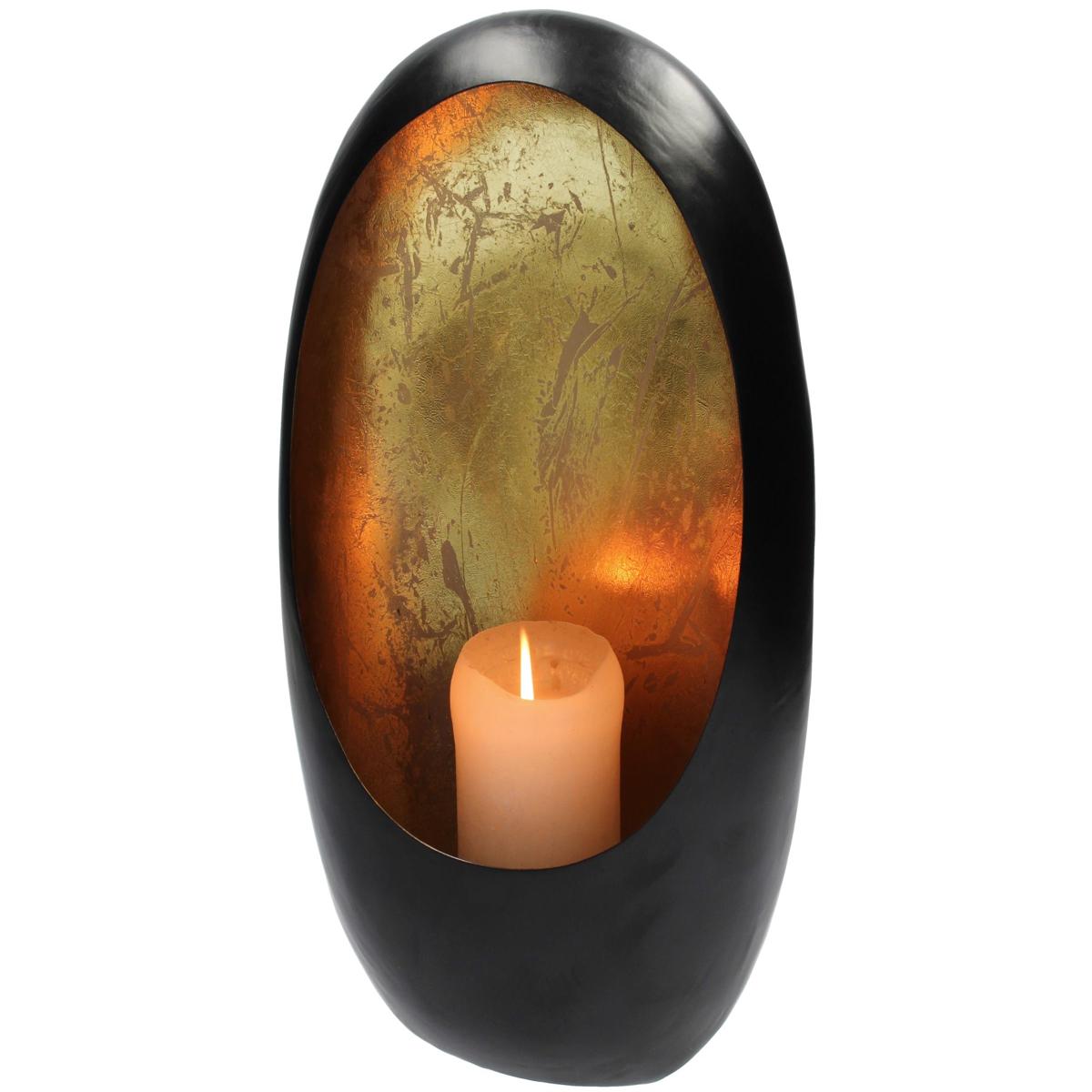Κηροπήγιο ArteLibre Μαύρο Μέταλλο 22x10x30cm - Hippiehome.gr
