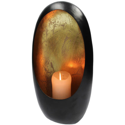 Κηροπήγιο ArteLibre Μαύρο Μέταλλο 22x10x30cm - Hippiehome.gr
