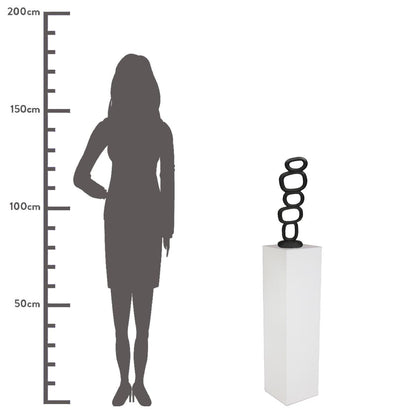 Διακοσμητικό ArteLibre Οργανικό Μαύρο Αλουμίνιο 14.5x7x48cm - Hippiehome.gr