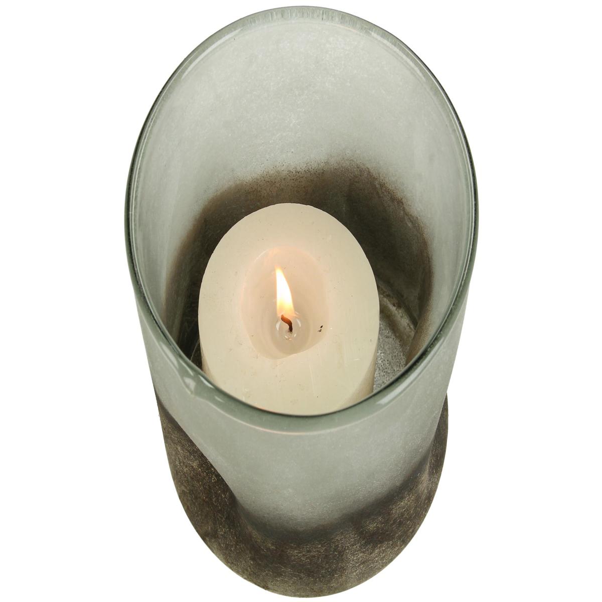 Κηροπήγιο ArteLibre Λευκό Γυαλί 12x12x15cm - Hippiehome.gr