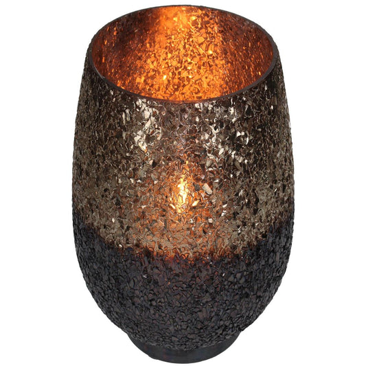 Κηροπήγιο ArteLibre Μπλε Γυαλί 16x16x16cm - Hippiehome.gr