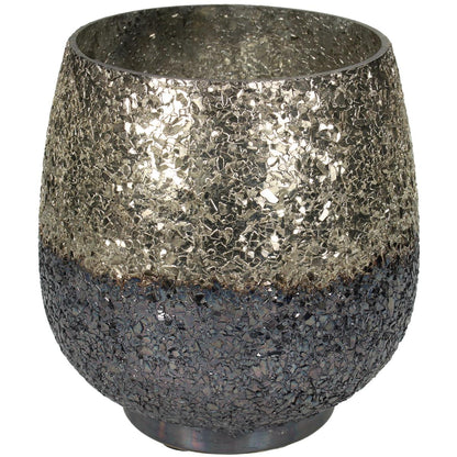 Κηροπήγιο ArteLibre Μπλε Γυαλί 16x16x16cm - Hippiehome.gr