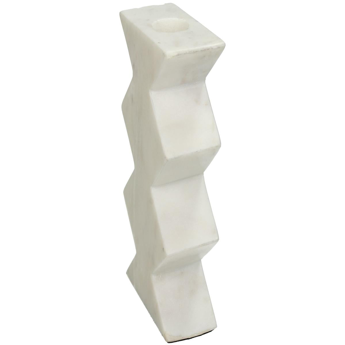 Κηροπήγιο ArteLibre Λευκό Μάρμαρο 8x4x15.5cm - Hippiehome.gr