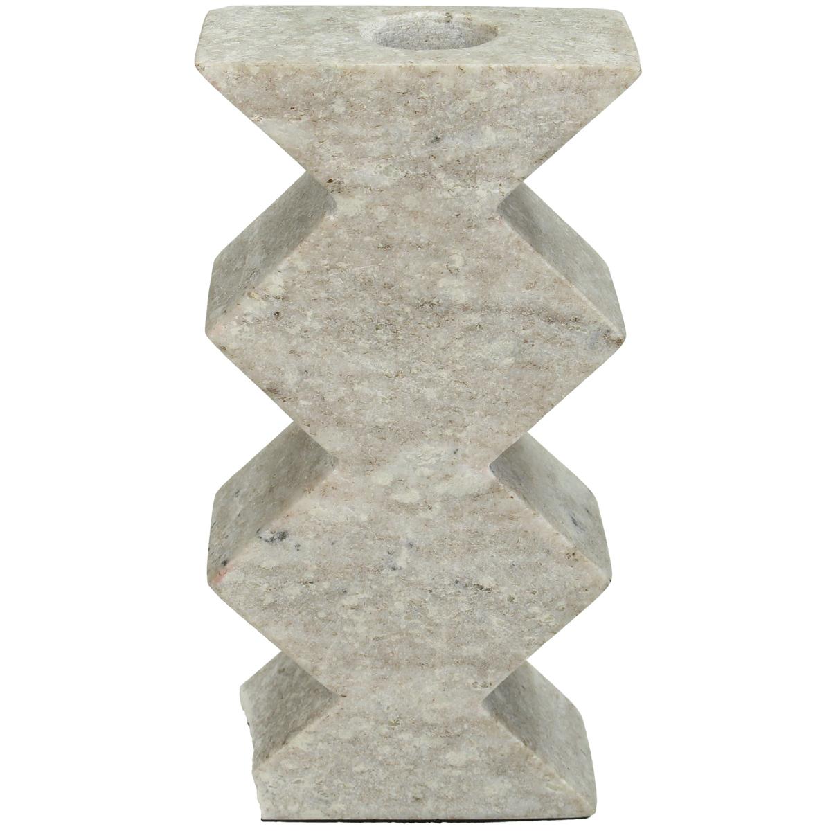 Κηροπήγιο ArteLibre Μπεζ Μάρμαρο 8x4x15.5cm - Hippiehome.gr