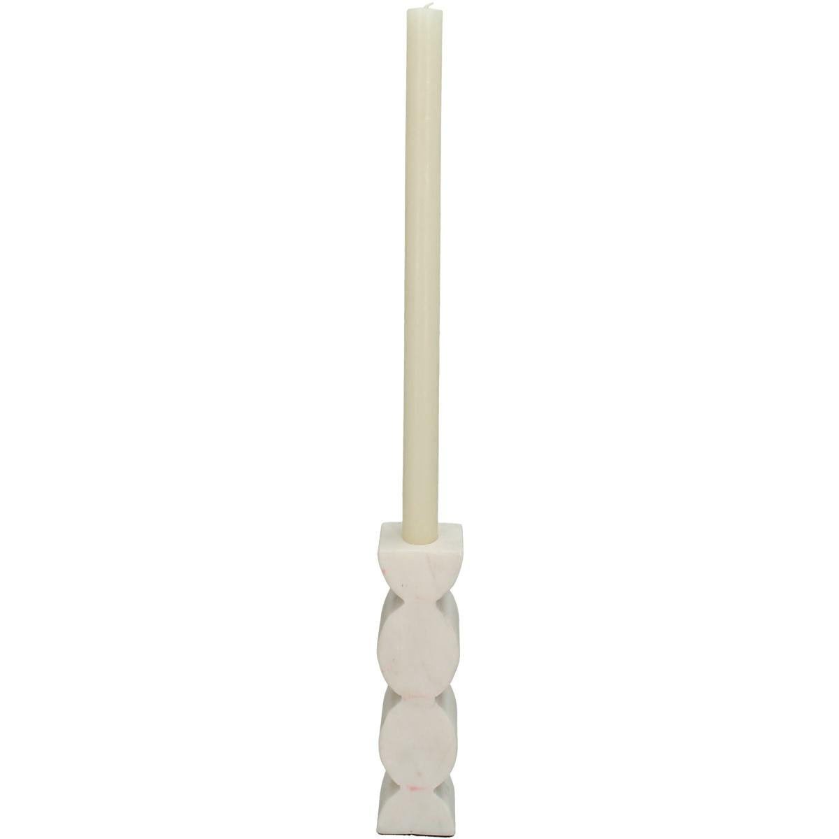 Κηροπήγιο ArteLibre Λευκό Μάρμαρο 5x4x15.5cm - Hippiehome.gr