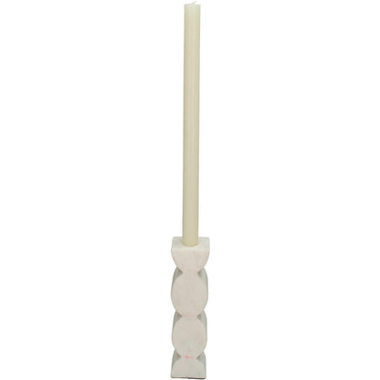 Κηροπήγιο ArteLibre Λευκό Μάρμαρο 5x4x15.5cm - Hippiehome.gr