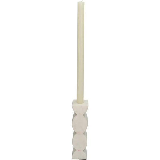 Κηροπήγιο ArteLibre Λευκό Μάρμαρο 5x4x15.5cm - Hippiehome.gr