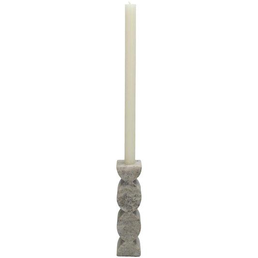 Κηροπήγιο ArteLibre Μπεζ Μάρμαρο 5x4x15.5cm - Hippiehome.gr