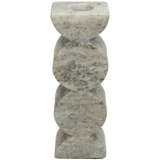 Κηροπήγιο ArteLibre Μπεζ Μάρμαρο 5x4x15.5cm - Hippiehome.gr
