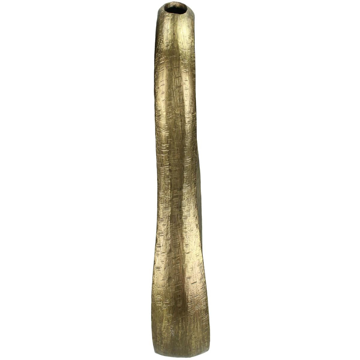 Βάζο ArteLibre Χρυσό Αλουμίνιο 22x6.5x35cm - Hippiehome.gr