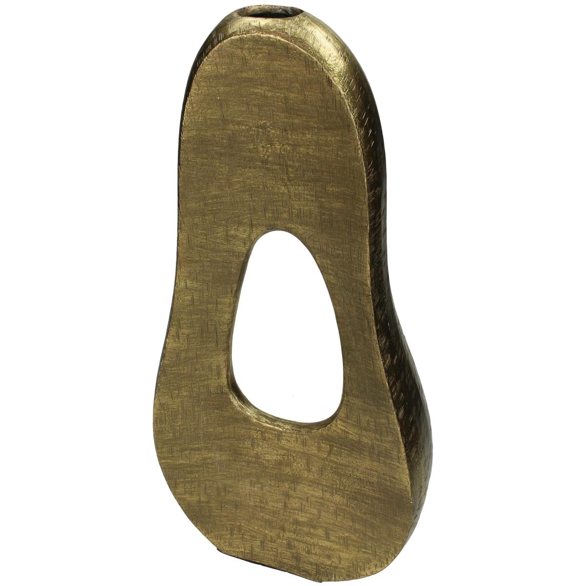 Βάζο ArteLibre Χρυσό Αλουμίνιο 22x6.5x35cm - Hippiehome.gr