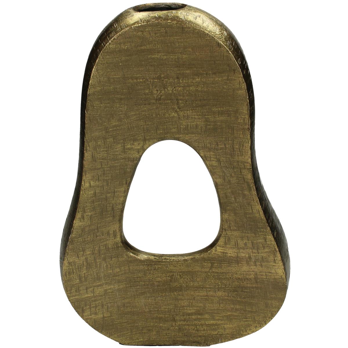 Βάζο ArteLibre Χρυσό Αλουμίνιο 22x6.5x35cm - Hippiehome.gr