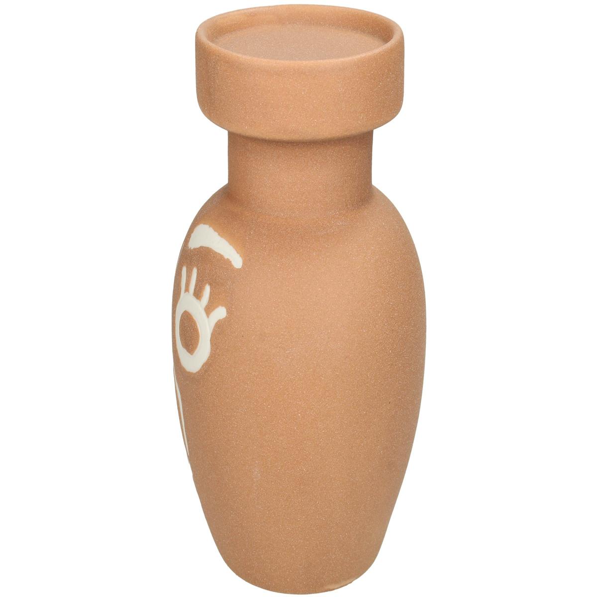 Κηροπήγιο ArteLibre Φυσικό Κεραμικό 11.6x11.6x18.7cm - Hippiehome.gr