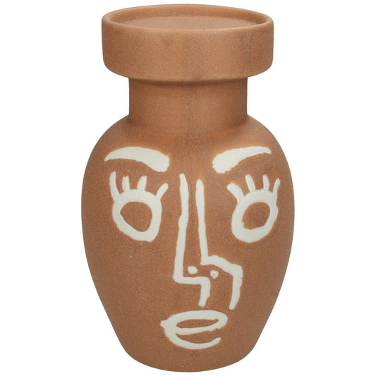 Κηροπήγιο ArteLibre Φυσικό Κεραμικό 11.6x11.6x18.7cm - Hippiehome.gr