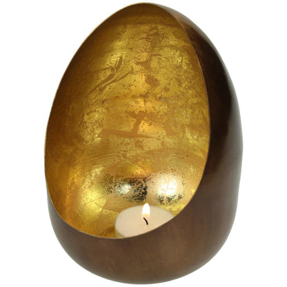 Κηροπήγιο ArteLibre Μπρονζέ Μέταλλο 11x11x14cm - Hippiehome.gr